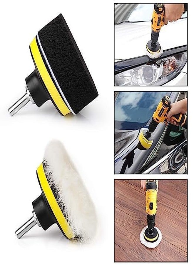 KBZONE CAR Polishing Pads Sponge and Woolen Polishing Waxing Buffing Pads Kits,Car Foam Drill 3-Inch Buffing Pad,11 PCS Polishing Pads Kit,Car Polishing,Waxing, Assorted - Image 4